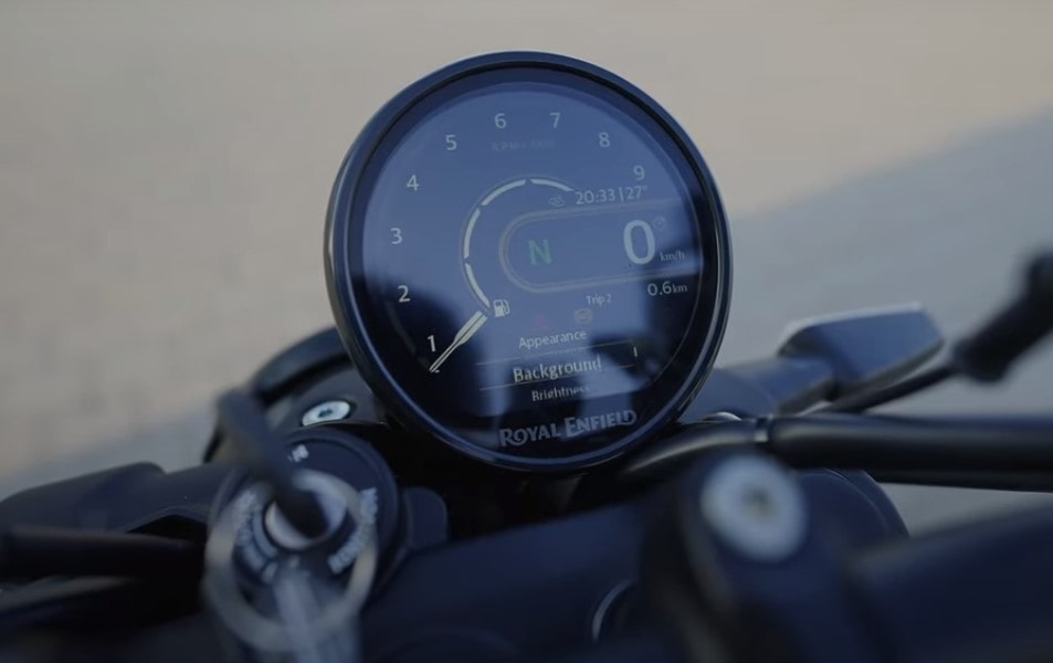 Royal Enfield Guerrilla digital instrument cluster